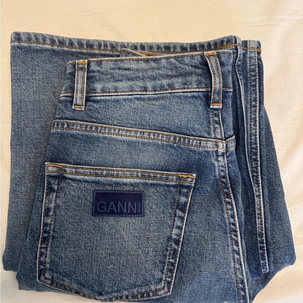 Ganni Blue Flare & Wide Leg Jeans